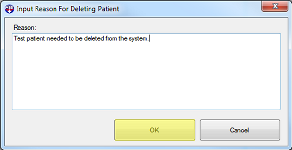 Patient Updater Delete Patient Record Reason Confirm Patient Updater Delete Patient Record Reason Confirm