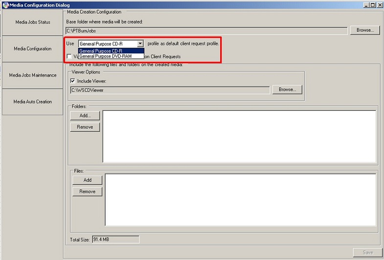Media Type Selection